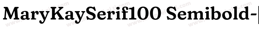 MaryKaySerif100 Semibold字体转换